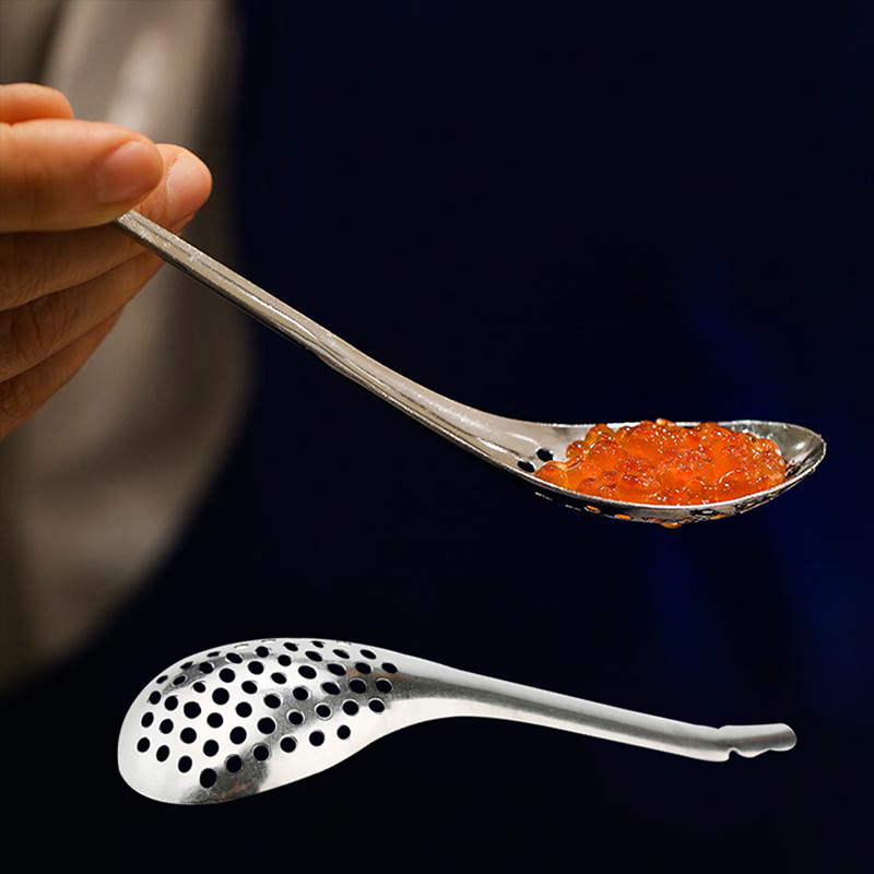 Kitchen Gadgets Useful - 56 Holes Caviar Spoon Useful Kitchen