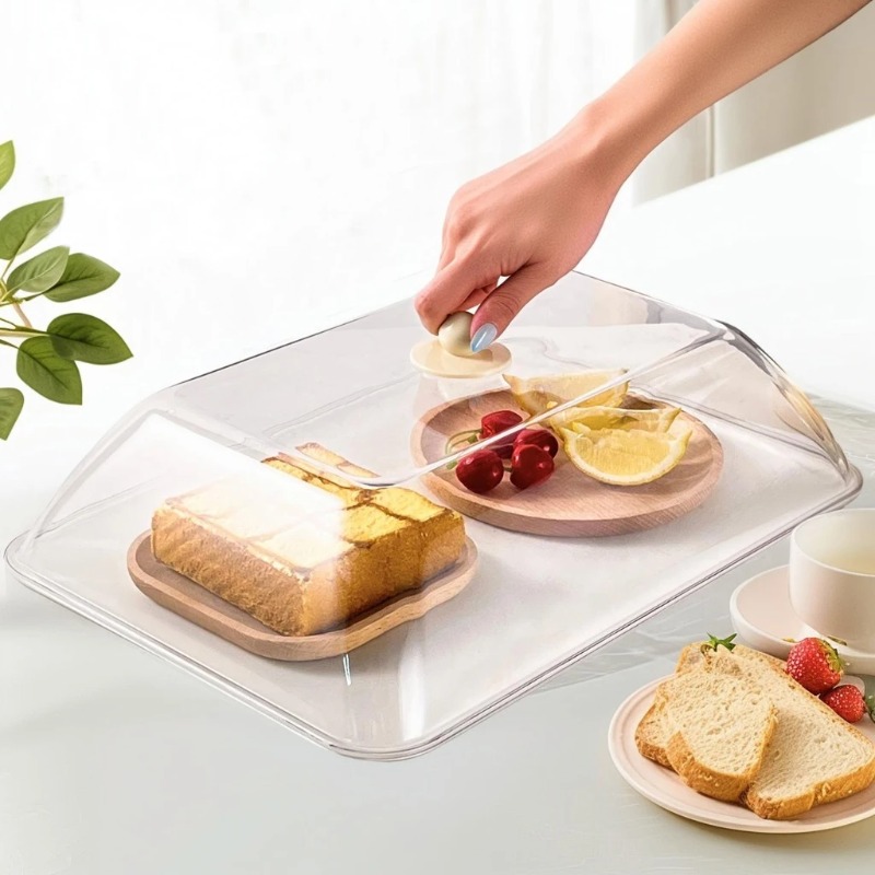 Kitchen Gadgets Organizer - WORTHBUY Reusable Plastic Food Cover Clear