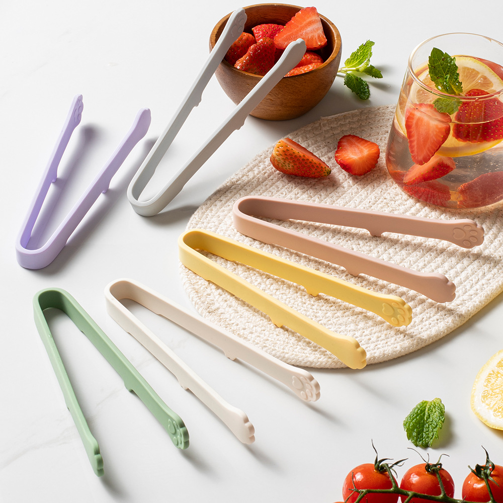 Kitchen Gadgets For Seniors - Cute Cat Paw Silicone Food Tongs