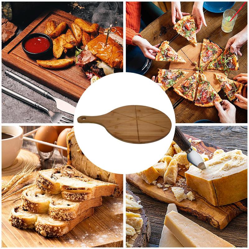 Kitchen Gadgets Guide - Pizza Cutting Board Wooden Round Kitchen