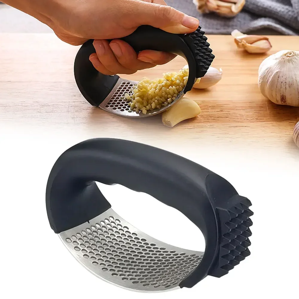 Kitchen Gadgets Garlic - Durable Stainless Steel Manual Garlic Chopper