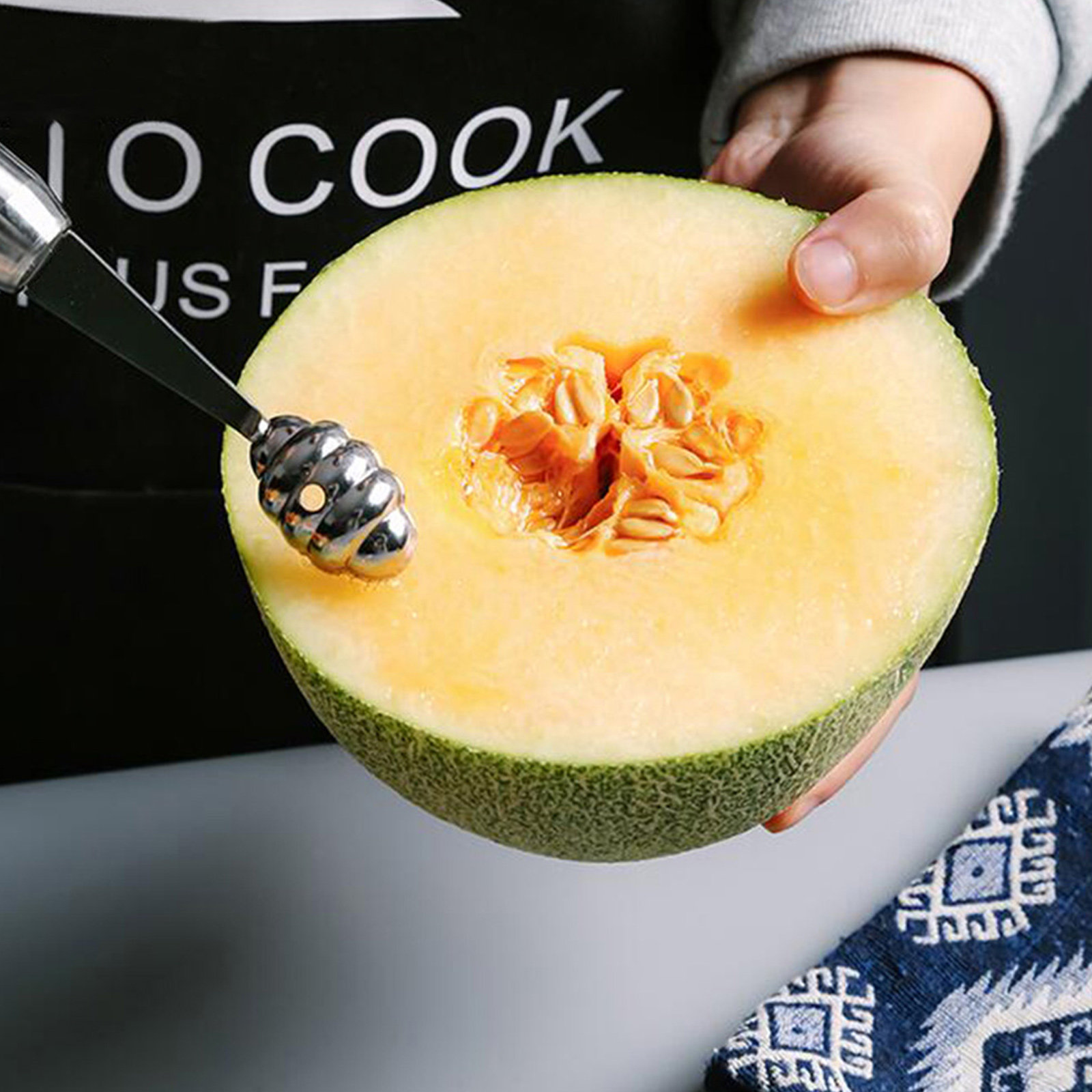 Kitchen Home Gadgets - 1Pcs Stainless Steel Fruit Scoop Bowl