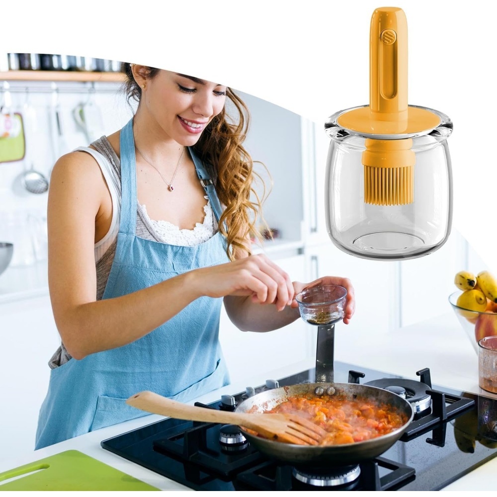 Cooking Oil Dispenser， Lightwe - Kitchen Gadgets Dispenser Brush Holder 评论和价格