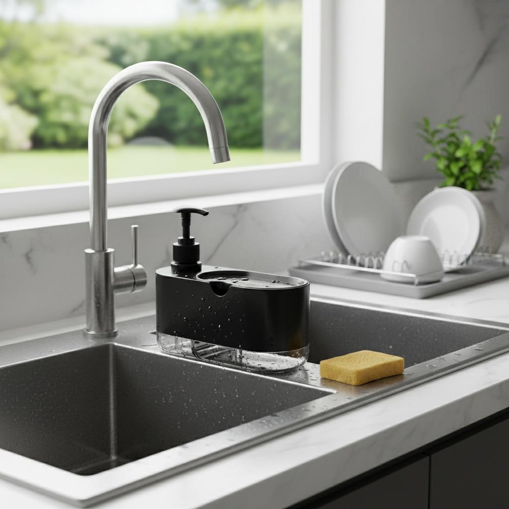 Dish Soap Dispenser Automatic  - Kitchen Gadgets Dispenser Brush Holder 评论和价格