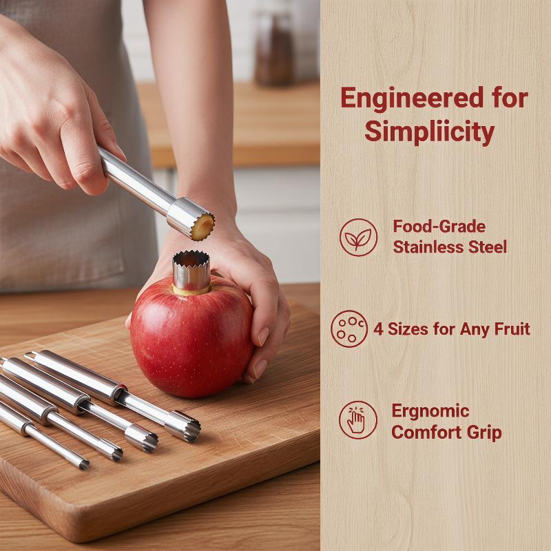 4pcs Fruit Core Remover Cutter - Kitchen Home Gadgets 评论和价格