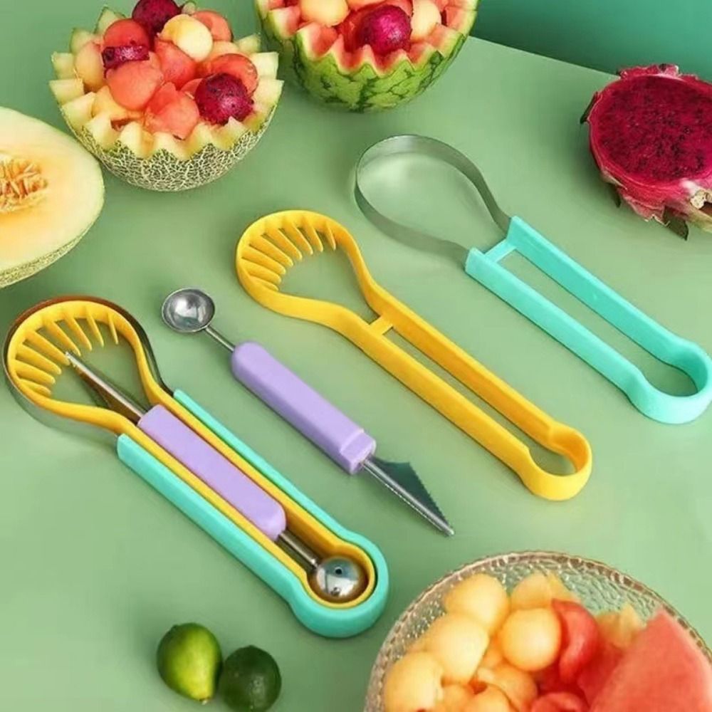 3 in 1 Melon Scoops Double-Hea - Watermelon Slicer Cutter 评论和价格