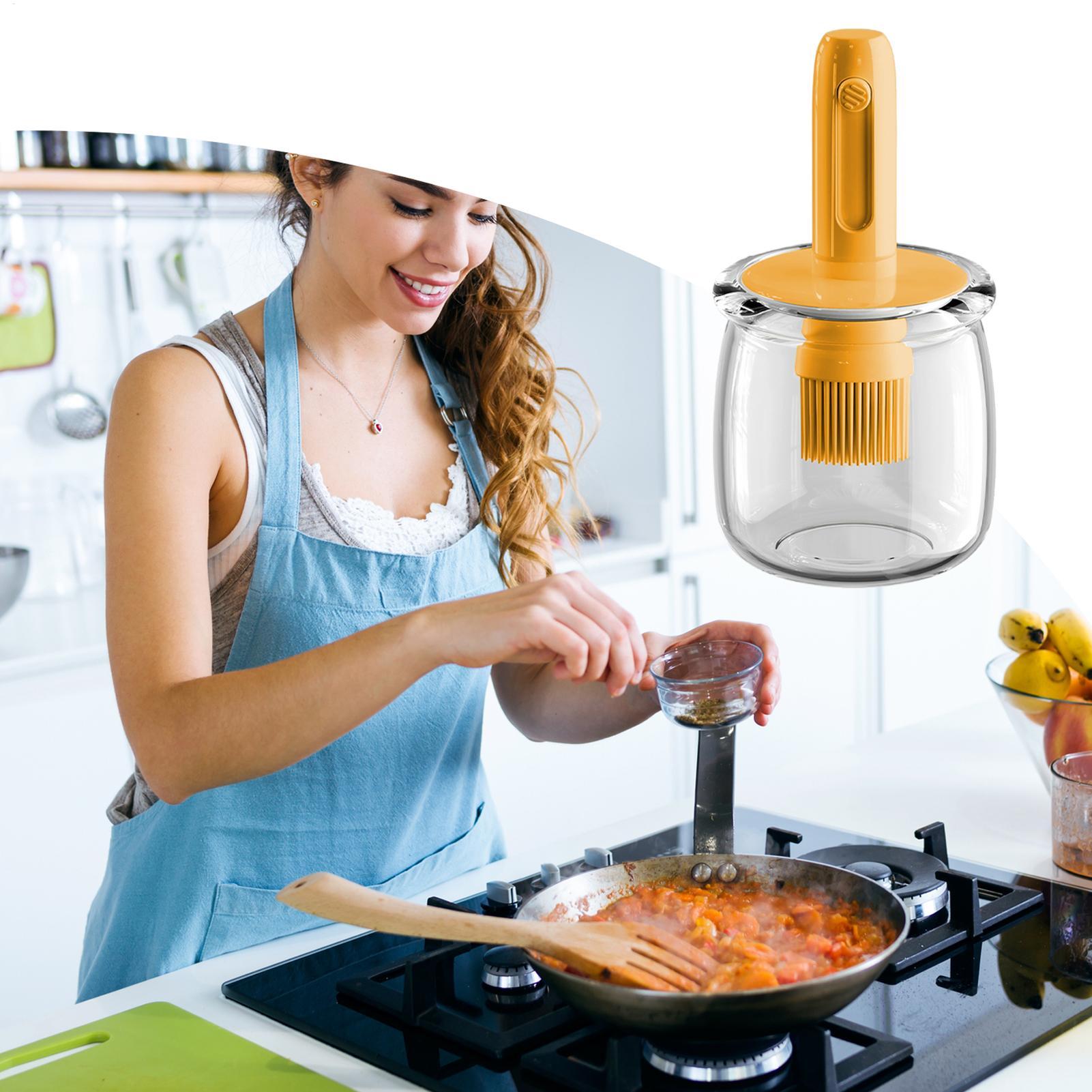 Oil Dispenser Silicone Sauce B - Kitchen Gadgets Dispenser Brush Holder 评论和价格