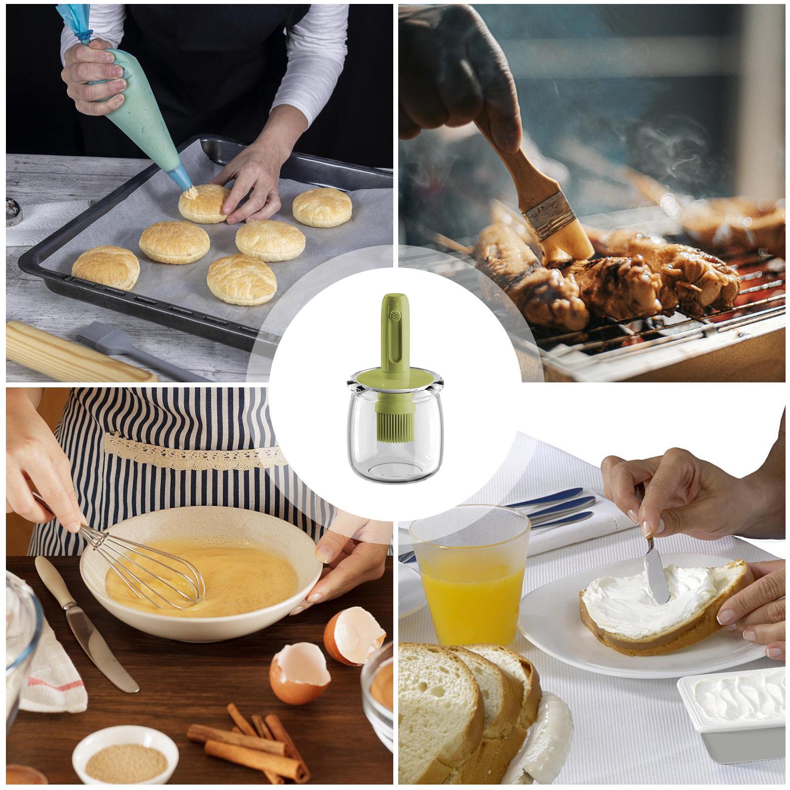 Oil Dispenser Silicone Sauce B - Kitchen Gadgets Dispenser Brush Holder 评论和价格