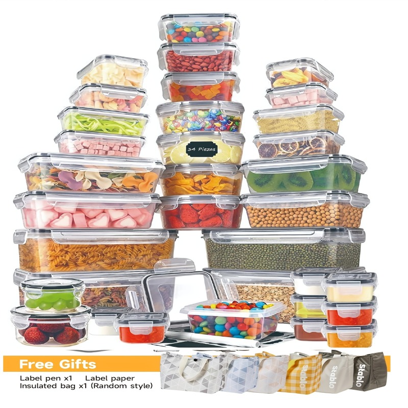 48PCS BPA-Free Food Storage Se - Kitchen Gadgets Organizer 评论和价格
